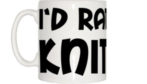 TeeTreeDesigns I'd Rather Be Knitting Mug