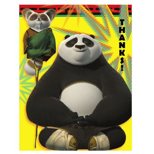 Kung Fu Panda 2- Thank-You Notes (8) Party Supplies