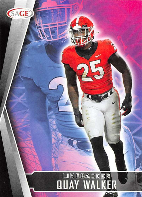 2022 Sage Low Series #45 Quay Walker Georgia Bulldogs RC Rookie Football Trading Card 2022 Sage Low Series #45 Quay Walker Georgia Bulldogs RC Rookie Football Trading Card
