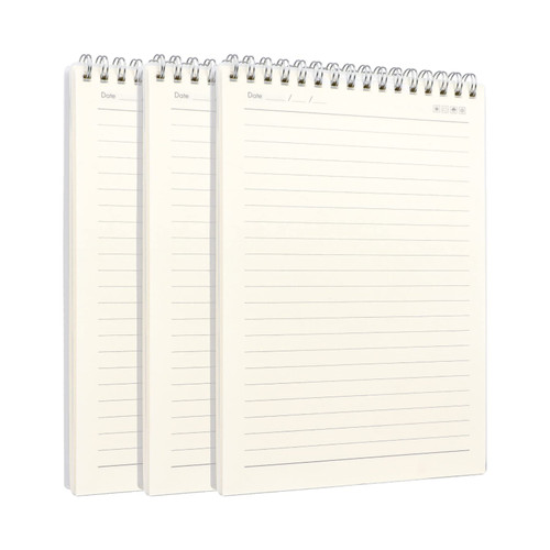 FYY College Ruled Spiral Notebook A5 3 Pack, PP Hardcover Top Bound Spiral Notebook Ruled Lined Journal Notebook Bulk, Spiral Bound Notebook for Student Office School Supplies