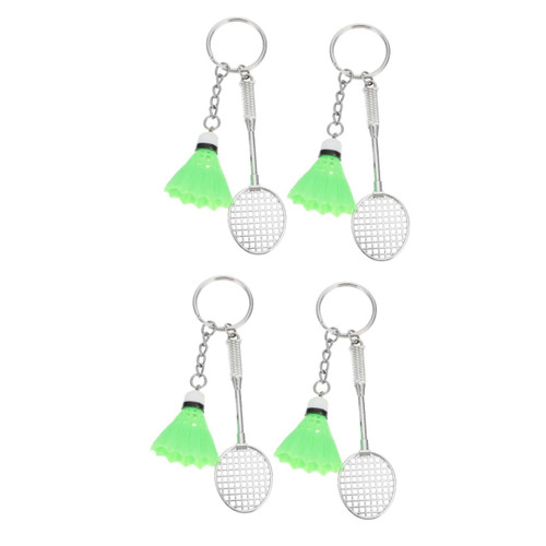 BESPORTBLE 4 pcs Badminton Keychain Carnival Keychain Badminton Pendant Keychain Racquet Keychain Gift Tennis Racquet Keychain Key Chains car Key Chain Key Pendants Plastic Decorate RV