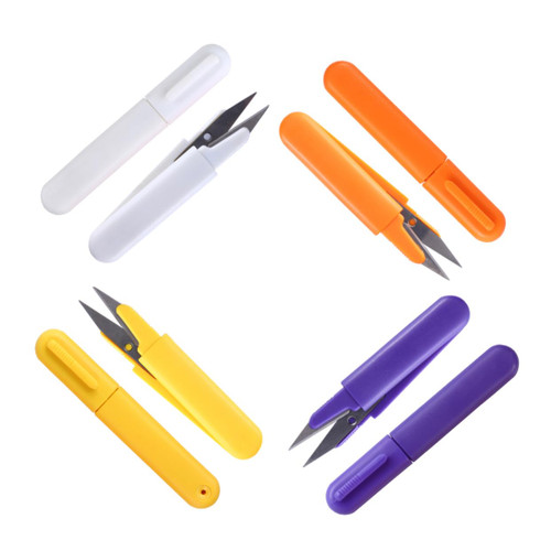 SEWACC Snippers 4Pcs portable thread yarn cutter scissors cross cross scissors sewing nipper scissors DIY thread cutter scrapbooking scissors Trimming Scissors fabric Stainless steel