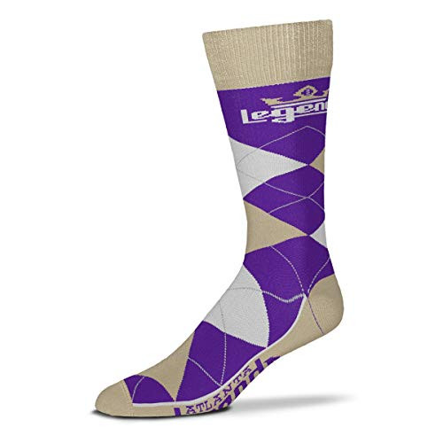 For Bare Feet Alliance of American Football AAF Argyle Lineup Crew Socks - One Size Fits Most (Atlanta Legends)