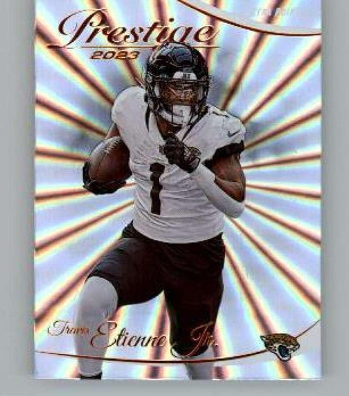 2023 Panini Prestige Xtra Points Sunburst #139 Travis Etienne Jr. Jacksonville Jaguars NFL Football Trading Card