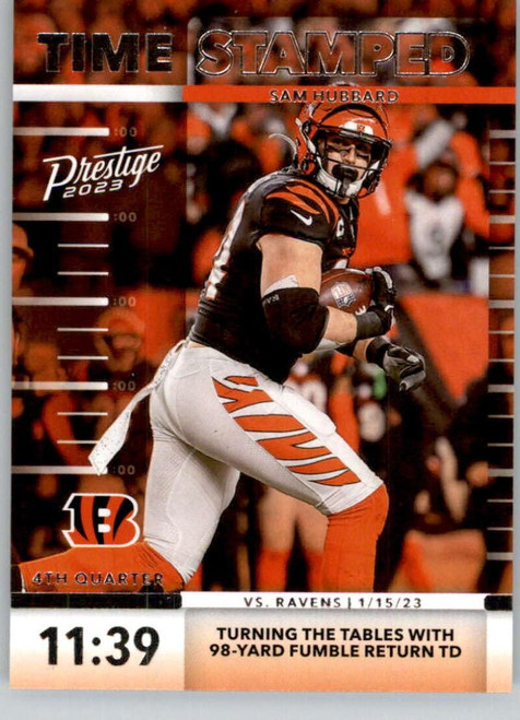 2023 Panini Prestige Time Stamped #8 Sam Hubbard Cincinnati Bengals NFL Football Trading Card