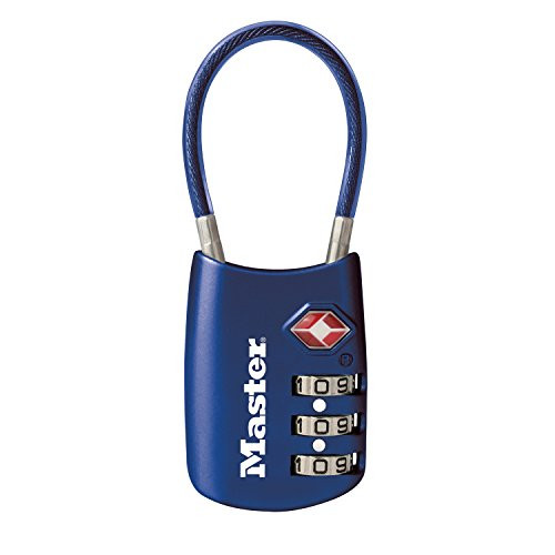 Master Lock 4688D Set Your Own Combination TSA Accepted Luggage Lock 1 Pack Blue