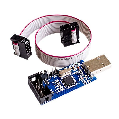 Qunqi 5V / 3.3V USBASP Programmer Adapter with 10 Pin Cable ATMEGA8 ATMEGA128 for Arduino