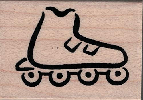 Serendipity SS880B Roller Blades Wood Mounted Rubber Stamp
