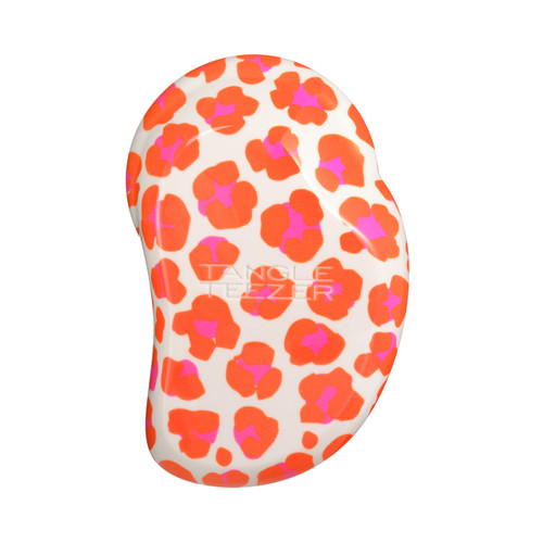 Tangle Teezer The Original Mini Detangling Brush, Dry and Wet Hair Brush Detangler for Traveling and Small Hands, Printed-Orange Safari