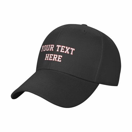 Custom Hats, Soft Baseball Cap, Personalized Text & Photo Dad Hats, Custom Hat for Men & Women Black2