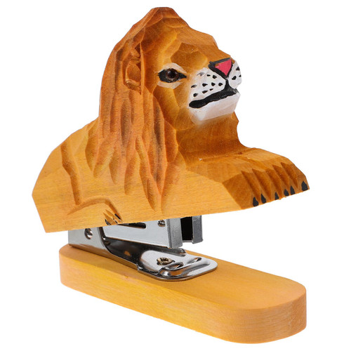 NUOBESTY staplers Mini Stapler Tools Paper stapling Tool Animal Decors Paper Stapler Booklet Stapler Reusable Stapler Animal stapling Tool Stapler Mini Office Wooden Decorations Metal