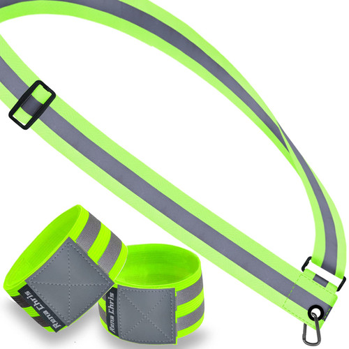 Reflective Running Gear, Reflective Sash, Night Dog Walking Safety Gear, High Visibility Reflective Safety Running Belts for Women, Night Jogging Safety Gear Reflective Belt and Armband Reflective Running Gear, Reflective Sash, Night Dog Walking Safety Gear, High Visibility Reflective Safety Running Belts for Women, Night Jogging Safety Gear Reflective Belt and Armband