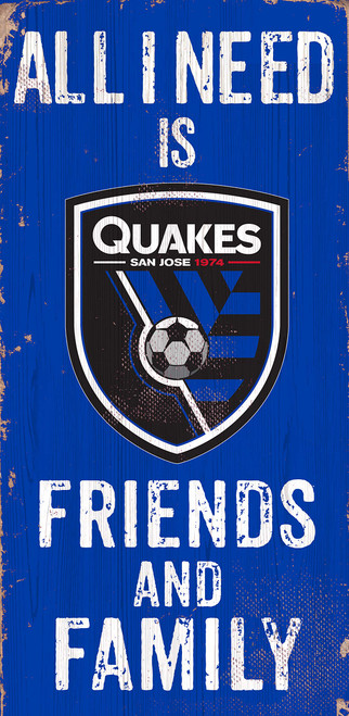 MLS San Jose Earthquakes Unisex San Jose Earthquakes Soccer Friends and Family, Team Color, 6 x 12