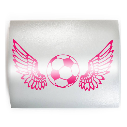 WINGS SOCCER - Ball Player Game Football - PICK COLOR & SIZE - Vinyl Decal Sticker C