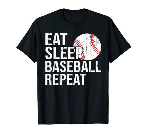 Eat Sleep Baseball Repeat Gifts For Men Women Fathers Day T-Shirt