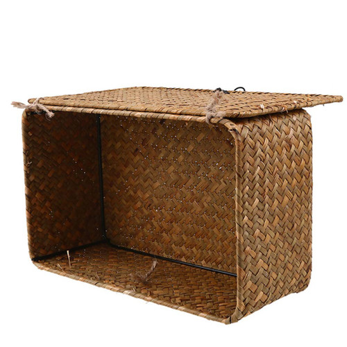 Storage Baskets for Shelves Seagrass Storage Bins with Lid Rectangular Woven Wicker Basket Rattan Storage Container Organizer for Home Shelf Size L Wicker Baskets Storage Baskets for Shelves Seagrass Storage Bins with Lid Rectangular Woven Wicker Basket Rattan Storage Container Organizer for Home Shelf Size L Wicker Baskets