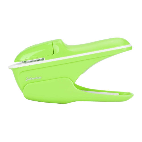 No Staple Stapler, ABS No Staple Stapling Machine Book Paper Staple-Free Stapler Stapleless Binding Hand Tool for One-Handed Operation(Green)