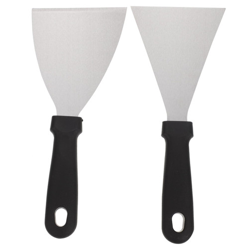 IWOWHERO 2pcs Cooking Spatula Wok Stainless Steel Griddle Spatula Scraper Wok Shovel Metal Spatula Griddle Turner Grilling Turner Pancake Spatula Fried Shovel Flat Kitchen Supplies Plastic