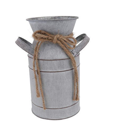 TOPPERFUN 1pc Old Binaural Milk Jug Metal Jug Rustic Flower Bucket Farmhouse French Bucket Flower Storage Pot French Flower Bucket Vase Rustic Farmhouse Vase Vintage Iron Chic Decorative Pot