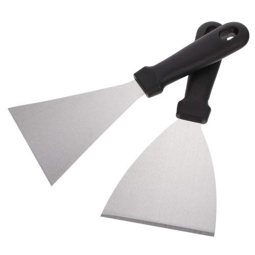 FUNOMOCYA 2pcs Cooking Spatula Steak Spatulas Flattop Grills Metal Kitchen Spatula Steak Turner Spatula Pizza Shovels Outdoor Flat Top Grill Metal Grilling Turners Plastic Fried Bucket