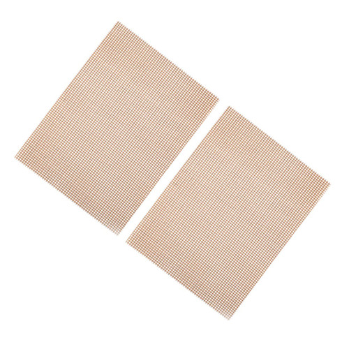 SOLUSTRE 2pcs Mesh Grill Mat BBQ Grill Cooking Mat Barbecue Cooking Mats PTFE BBQ Oven Liner Grilling Mats BBQ Grill Mesh Liners Nonstick Accessories Outdoor BBQ Non Stick Grid Sheet