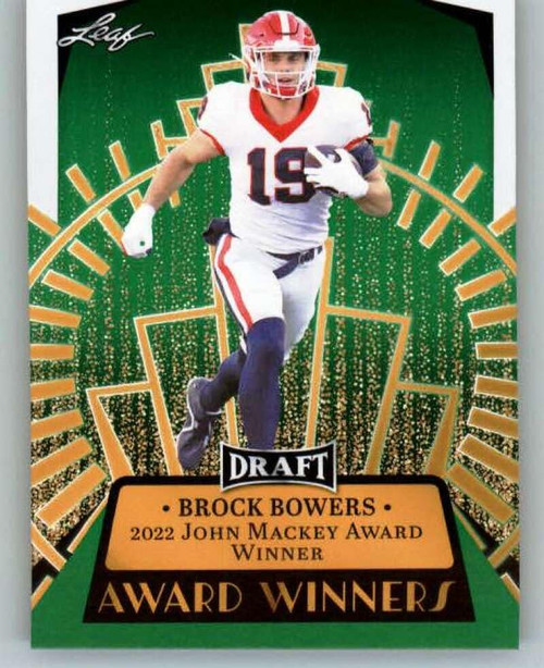 2023 Leaf Draft Green #13 Brock Bowers Georgia Bulldogs RC Rookie Football Trading Card 2023 Leaf Draft Green #13 Brock Bowers Georgia Bulldogs RC Rookie Football Trading Card
