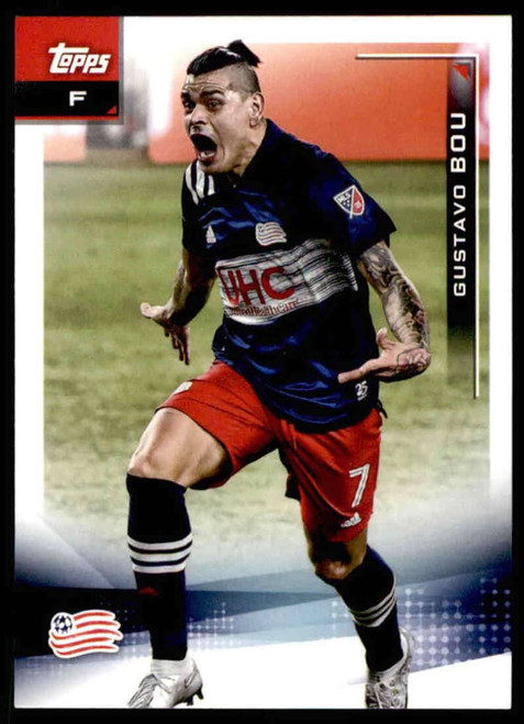 2021 Topps MLS #56 Gustavo Bou New England Revolution Soccer Futbol Trading Card
