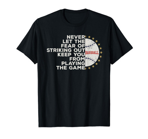 Baseball Distress sayings vintage funny baseball player fan T-Shirt