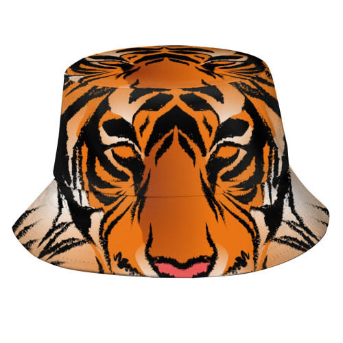 AIMASTZ Bengal Tiger Bucket Hat Unisex Outdoor Summer Beach Sun Hat Packable Fisherman Cap AIMASTZ Bengal Tiger Bucket Hat Unisex Outdoor Summer Beach Sun Hat Packable Fisherman Cap
