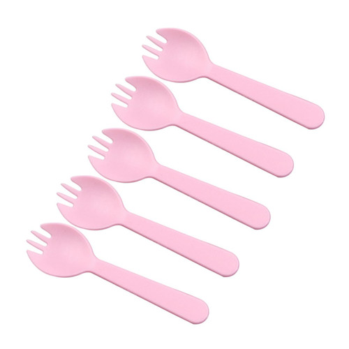 HEALEEP 100PCS plastic dinnerware plastic serving utensils plastic flatware plastic utensils plastic spoons plastic scoops plastic cutlery plastic fruit forks fork spoon Disposable