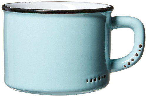 Abbott Collection Enamel Look Stoneware Cappuccino Cup, Green