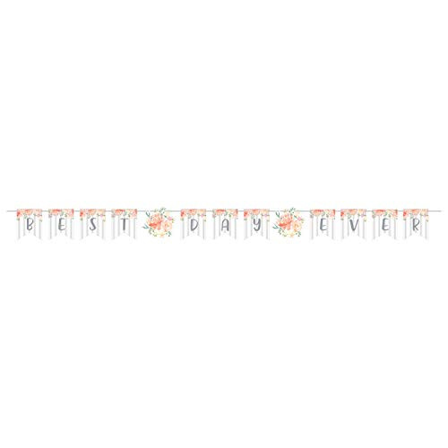 Creative Converting 340225 Country Floral Wedding Banner, 96" x 6", Multi-colored