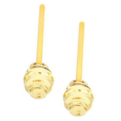 SWOOMEY 2Pcs Honey Stirrer glass stirring rods glass stir rod Honey Spoons Honey Mixing Sticks Reusable Honey Dipper Honey Pot Stick Honey Dipper For Honey Jar Multifunction jam
