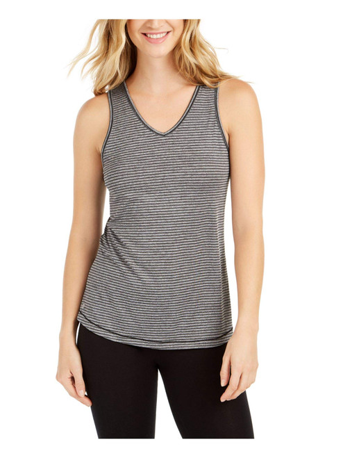 Ideology Womens Believe Fitness Running Tank Top Black XL