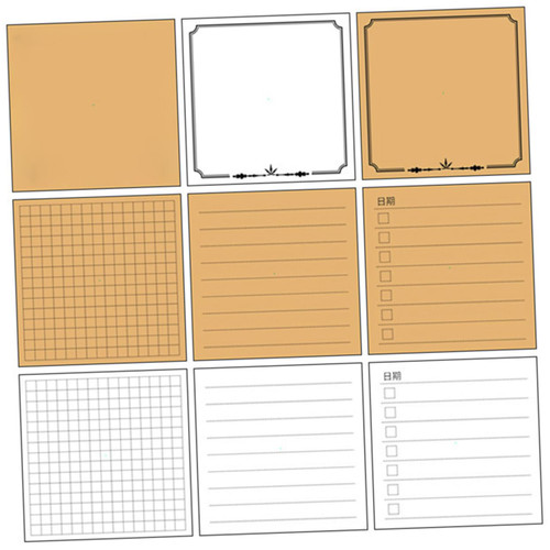 FUNOMOCYA 9Pcs Note Book Cute Office Stickers Self- Note Stickers Memo Notes for School Memo Stickers Portable Memo Pad Adhesive Notes Pads Paper Student use Scrapbook Detachable