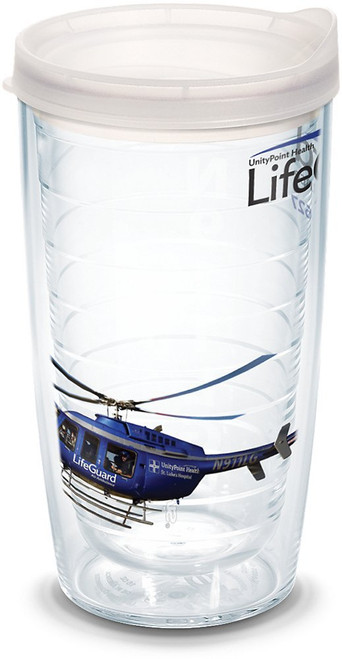 Tervis Lifeguard Insulated Tumbler with Wrap and Frosted Lid, 16oz, Clear Tervis Lifeguard Insulated Tumbler with Wrap and Frosted Lid, 16oz, Clear