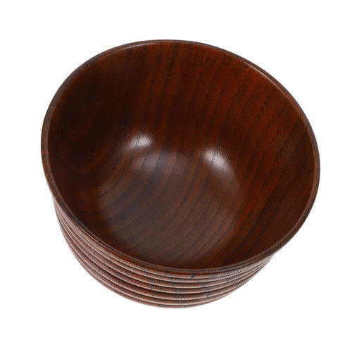 Mobestech 1pc Cherry Blossom Wooden Bowl Wood Bowls for Food Dessert Plate Bowl Japanese Rice Bowl Vegetable Container Soup Bowl Salad Bowl Snack Dish Soup Rack Simple Jujube Wood Child