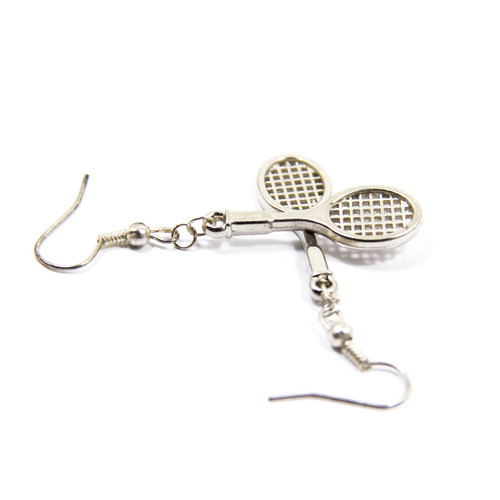 Tennis Racket Earrings Handmade Tennis Jewelry Gifts for Player Tennis Earrings Sport Dangle Earrings Sportsmen Tennis Jewelry for Women Sports Jewelry for Tennis Lover Tennis Player Fan Gift
