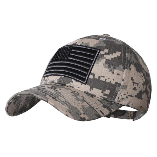 GODVINTAGE American Flag Hats,Unisex Baseball Cap Women Men Adjustable Low Profile USA Plain Dad Hat (CAMO-1)