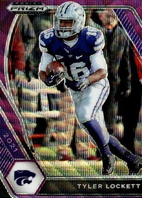 2021 Panini Prizm Draft Picks Prizms Purple Wave #40 Tyler Lockett Kansas State Wildcats Football Trading Card 2021 Panini Prizm Draft Picks Prizms Purple Wave #40 Tyler Lockett Kansas State Wildcats Football Trading Card