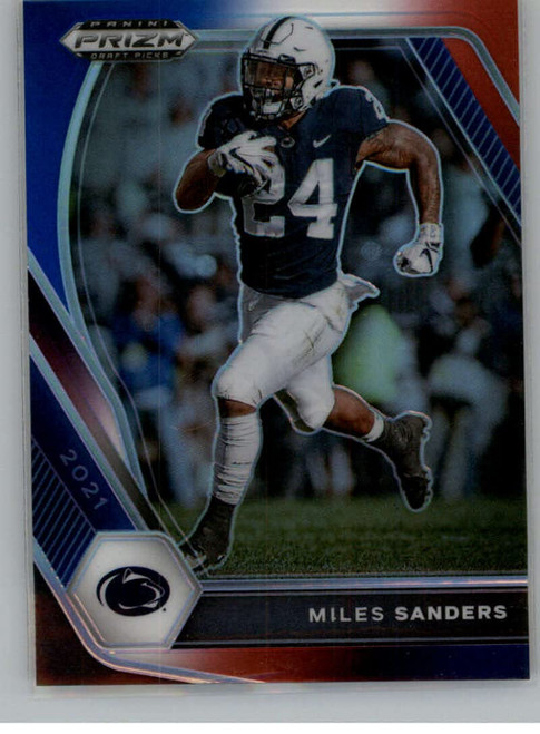 2021 Panini Prizm Draft Picks Prizms Red White and Blue #92 Miles Sanders Penn State Nittany Lions Football Trading Card 2021 Panini Prizm Draft Picks Prizms Red White and Blue #92 Miles Sanders Penn State Nittany Lions Football Trading Card