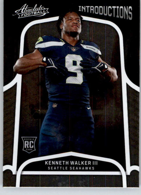 2022 Absolute Introductions #13 Kenneth Walker III Seattle Seahawks RC Rookie NFL Football Trading Card