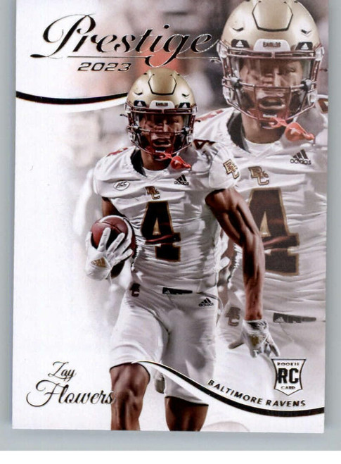 2023 Panini Prestige #390 Zay Flowers RC Rookie Baltimore Ravens NFL Football Trading Card