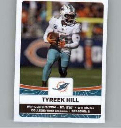 2023 Panini Stickers #69 Tyreek Hill Miami Dolphins Official Thin Mini Sticker NFL Football Trading Card