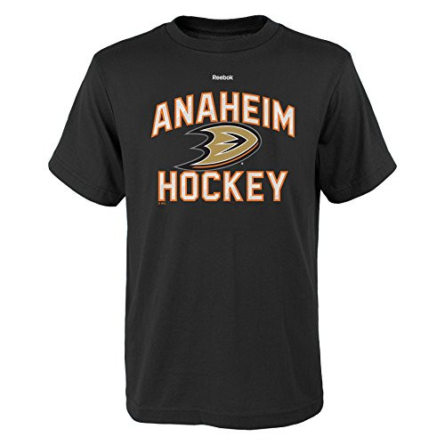 Outerstuff NHL Anaheim Ducks Boys Open Net Short Sleeve Tee, Large/(14-16), Black