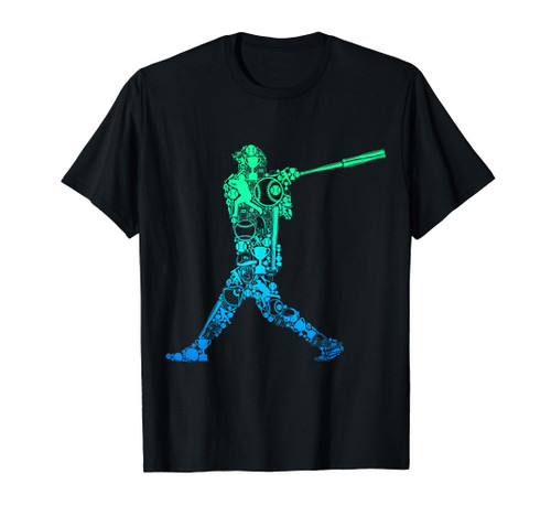 Baseball Player Batter Youth Men Boys Kids T-Shirt