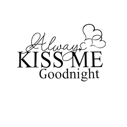 Always Kiss Me Goodnight Peel and Stick Wall Decals DIY Home Decal