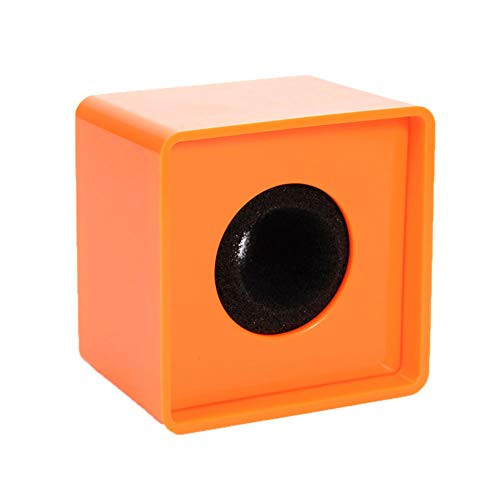 Aysekone Portable Orange ABS Injection Molding Square Cube Shaped Interview Mic Microphone Logo Flag Station