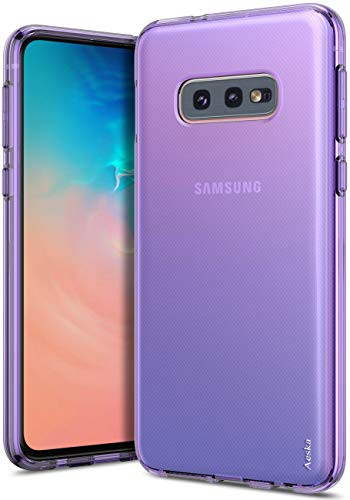 Galaxy S10e Case, Aeska Ultra [Slim Thin] Flexible TPU Gel Rubber Soft Skin Silicone Protective Case Cover Compatible for Samsung Galaxy S10e (Purple)