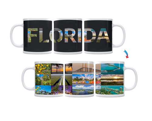 Sunkiss Unlimited Color Changing! State Landscapes ThermoH Exray Ceramic Coffee Mug (State of Florida)
